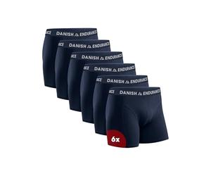 DANISH ENDURANCE Calzoncillos Hombre Boxer Algodon Premium, Pack de 6, Azul Marino, XXL
