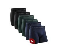 DANISH ENDURANCE Calzoncillos Hombre Boxer Algodon Premium, Pack de 6, MC: 2X Negro, 2X Verde, 2X Azul Melange, 2XL