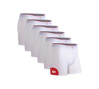 DANISH ENDURANCE Calzoncillos Hombre Boxer de Bambu, con o Sin Bolsillo, Suaves y Elásticos, 6 Pack, Blanco, 2XL