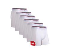 DANISH ENDURANCE Calzoncillos Hombre Boxer de Bambu, con o Sin Bragueta, Suaves y Elásticos, 6 Pack, Blanco, L