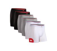 DANISH ENDURANCE Calzoncillos Hombre Boxer de Bambu, con o Sin Bragueta, Suaves y Elásticos, 6 Pack, MC (2X Negro, 2X Gris, 2X Blanco), S