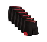 DANISH ENDURANCE Calzoncillos Hombre Boxer de Bambu, con o Sin Bragueta, Suaves y Elásticos, 6 Pack, Negro, 4XL