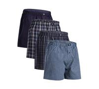 DANISH ENDURANCE Calzoncillos Hombre Boxer de Tela, 100% Algodon Organico Premium, Pack de 4 y 6, Azul/Gris Mix Pack de 4, XXL