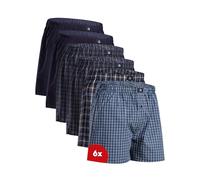 DANISH ENDURANCE Calzoncillos Hombre Boxer de Tela, 100% Algodon Organico Premium, Pack de 4 y 6, Azul/Gris Mixto, M