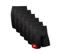 DANISH ENDURANCE Calzoncillos Hombre Boxer Deportivos, Ajustados y Transpirables, Pack de 6, Negro - Extra Largo, 3XL
