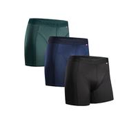 DANISH ENDURANCE 3 Calzoncillos Deportivos para Hombre, Elásticos, Transpirables y Hechos de Microfibra, Multicolor (1x Azul, 1x Negro, 1x Verde), Large