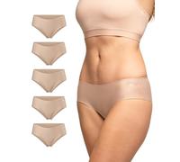 DANISH ENDURANCE Calzoncillos Invisibles Mujer, 3 y 5 Pack Beige S