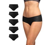 DANISH ENDURANCE Calzoncillos Invisibles Mujer, 3 y 5 Pack Negro M