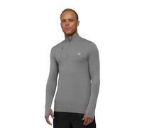 DANISH ENDURANCE Camiseta Deportiva de Manga Larga para Hombre, Suave y Ligera, Transpirable, Elástica, Gris Melange, XXL