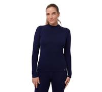DANISH ENDURANCE Camiseta Térmica de Lana Merino para Mujer, Capa Base para el Frío Extremo, Azul Marino Oscuro, XXL