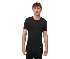 DANISH ENDURANCE Camiseta Termica Hombre Manga Corta en Lana Merino, Negro, L