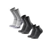 DANISH ENDURANCE Juego de Calcetines para Senderismo de Lana Merino Unisex, 3 Pack, Gris, 43-47
