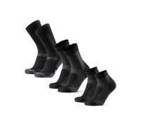 DANISH ENDURANCE Juego de Calcetines para Senderismo de Lana Merino Unisex, 3 Pack, Negro, 39-42