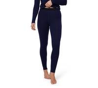 DANISH ENDURANCE Leggings Térmicos de Lana Merino para Mujer, Capa Base para el Frío Extremo, Azul Marino Oscuro, XL