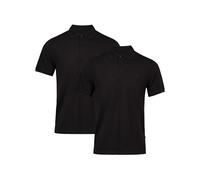 DANISH ENDURANCE Polo Hombre Manga Corta Algodón, 1 y 2 Pack Negro M