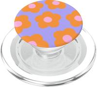 Danish Pastel Aesthetic Daisy Flower Orange and Pink Preppy PopSockets PopGrip para MagSafe