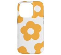 Danish Pastel Aesthetic Daisy Flower Preppy Light Orange Carcasa para iPhone 14 Pro