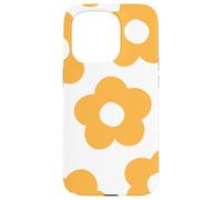 Danish Pastel Aesthetic Daisy Flower Preppy Light Orange Carcasa para iPhone 15 Pro