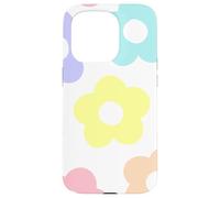 Danish Pastel Daisy Flowers Preppy Aesthetics Girly Carcasa para iPhone 15 Pro