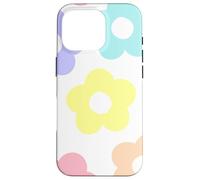 Danish Pastel Daisy Flowers Preppy Aesthetics Girly Carcasa para iPhone 16 Pro