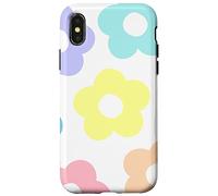 Danish Pastel Daisy Flowers Preppy Aesthetics Girly Carcasa para iPhone X/XS