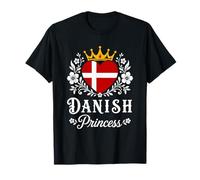 Danish Princess Denmark Flag Proud Danish Girl Camiseta
