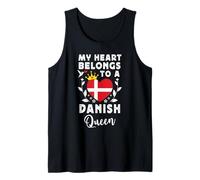 Danish Queen Danish Wife Girlfriend Denmark Flag Camiseta sin Mangas