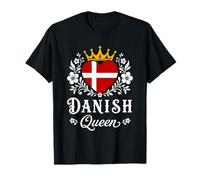 Danish Queen Denmark Flag Proud Danish Woman Camiseta