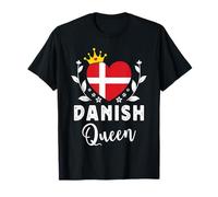 Danish Queen Denmark Flag Proud Danish Woman Camiseta