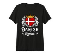 Danish Queen Denmark Flag Proud Danish Woman Camiseta Premium