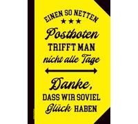 Danke Postbote: Notizbuch als Dankeschön für den Postboten die schöne Geschenkidee Briefträger für Zustellung von Post und Paketen zu danken A5 Notizheft liniert für besten Postbote der Welt