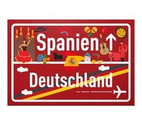 DankeDir! Cartel de plástico con texto en alemán (30 x 20 cm), diseño de España y Alemania