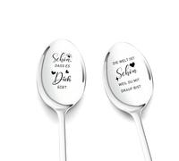 Dankeschön Geschenk für Frauen 2 Stück Kaffeelöffel mit Gravur Schön Dass es Dich Gibt Geschenke Danke Mama Oma Freundin Lehrhrer Kollegen Geburtstagsgeschenk Ostergeschenke für Ihn Sie