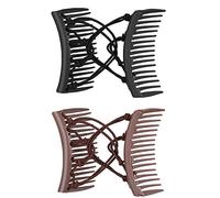 Danlai 2 Piezas Estiradas Peine Doble Peinado Peinador Elástico Ajustable Peine Sin Pliegue Rizado Grueso Grueso Cabello Accesorios para Cabello para Mujeres para Mujeres