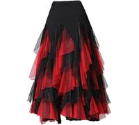 Danlai Falda De Baile De Salón para Mujer, Falda Larga Española, Falda De Baile De Vals Flamenco, Vestido De Baile De Swing Grande Clásico, Disfraz De Baile