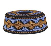 Danlai Hombo De Oración Musulmana para Niños Capa De Calavera Redonda Kufi Bordado Transpirable Saudita Gorro De Gorro Gat para Niños