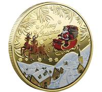 Danlai Moneda Conmemorativa De Navidad, Feliz Navidad Santa Claus Monedas Coleccionables Regalo De Recuerdo para Año Nuevo Blass De Basura
