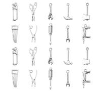DanLingJewelry 100 unids Home Tool Charms Colección Mixtos Tibetanos Colgantes para hacer joyas, collares, pulseras, manualidades