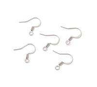DanLingJewelry Juego de 100 ganchos de acero inoxidable para pendientes, suministros para hacer joyas, 17 x 18 x 1,8 mm