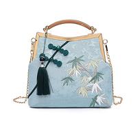 DANLINI Bordado Borla Embrague Monederos para Mujer de Noche Fiesta Nupcial Boda Crossbody Hombro Bolso Floral