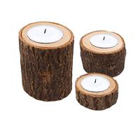 DANNMPX Candelero 3 Unids/Set Candelabro Vela Redonda Portavelas Bandeja De Maceta Decoración Rústica Boda Suministros Fiesta Cumpleaños Decorativos