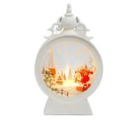 DANNMPX Faroles Navideños Linterna De Vela Navideña con LED Sin Llama Y Temporizador, Candelero Plástico para Interiores Exteriores Decoración(C)