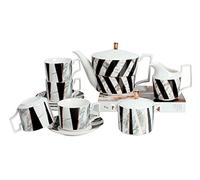 DANNMPX Set Té Juego De Tazas Té Cerámica, 4 Y Platillos con Leche Azucarero para El Hogar La Oficina, Café Tetera De Tazas