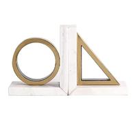 DANNMPX Sujetalibros Sujetalibros Decorativos, Hierro Fundido Resistente, Decoración De Estantes Arte, Tema Abstracto Geometría De Decorativo