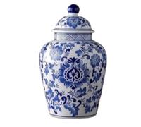 DANNMPX Tarros de Jengibre Frascos Decorativos De Jengibre, Tarro Templo Cerámica Porcelana China Antigua con Tapas Selladas, Comedor Cocina para El Hogar Jarrón Decorativo(A)