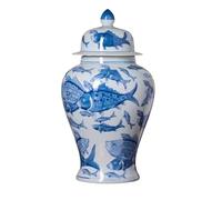 DANNMPX Tarros de Jengibre Jarrón De Porcelana, Tarro Templo con Tapas, Tarros Cerámica para Jengibre, Decorativos para La Mesa del Hogar Jarrón Decorativo