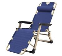 DANNMPX Tumbona Relax Sillón De Ocio, Oficina, Descanso para El Almuerzo, Cama, Cubierta Plegable Portátil para Exteriores, Reclinable para Balcón, Playa, Tumbona Silla Plegable(Blue)