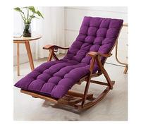 DANNMPX Tumbona Relax Sillón Reclinable De Bambú, Madera, Plegable, Descanso para El Almuerzo, Gravedad Cero, Almohada Relajante para Cuello para Jardín Ocio Silla Plegable(B+Cushion)