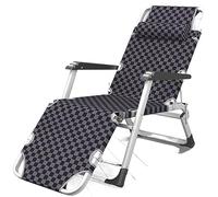 DANNMPX Tumbona Relax Sillón Reclinable para Jardín, para Acampar, Plegable, Descanso para El Almuerzo, Almohada Ajustable para Oficina, Playa, Al Aire Libre Silla Plegable