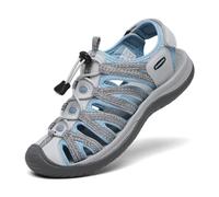 Dannto Sandalias de caminata para mujeres aire libre sandalias de senderismo Sandalias cerradas de goma para deportivas(Beige,40)